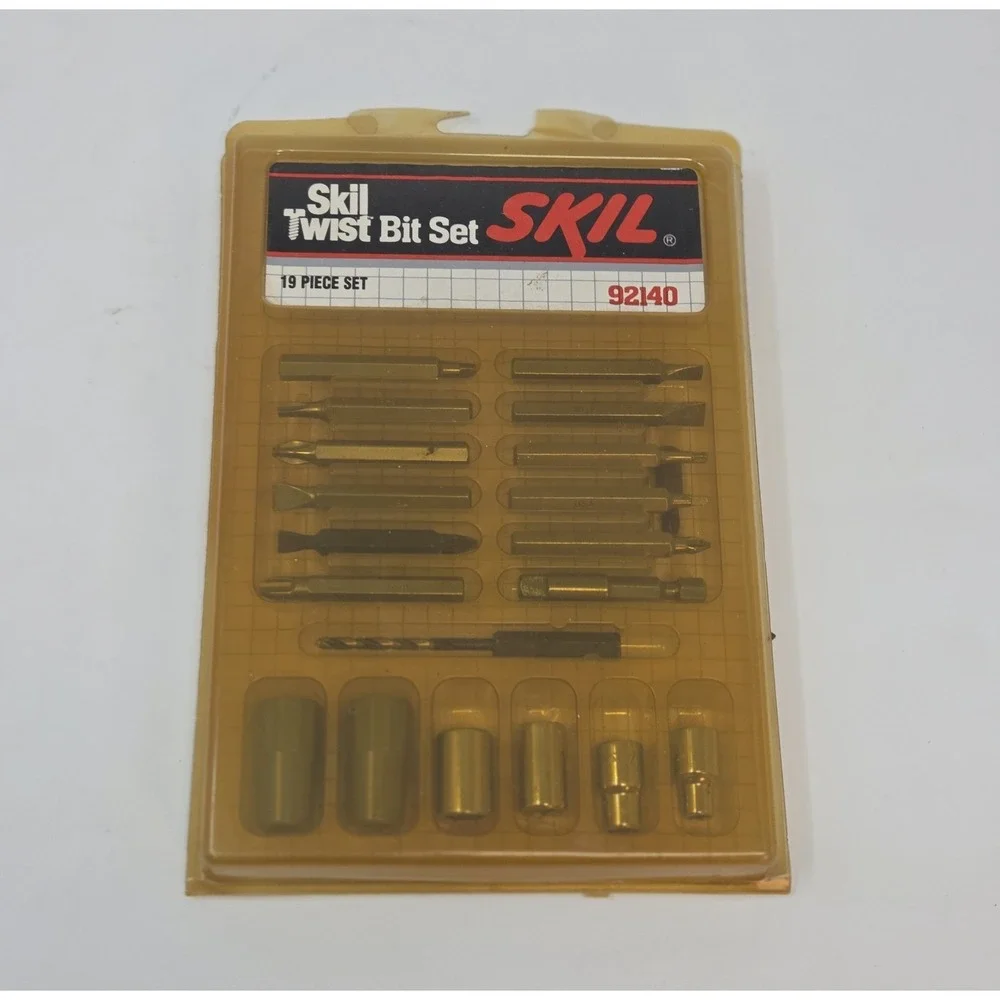 Skil Twist Bit Set 92140 19 Pc Vintage Phillips Torx Robertson Socket USA